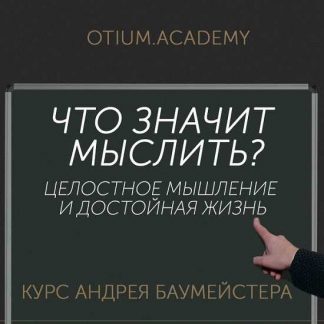 [Андрей Баумейстер] Что значит мыслить? Целостное мышление и достойная жизнь (2019)