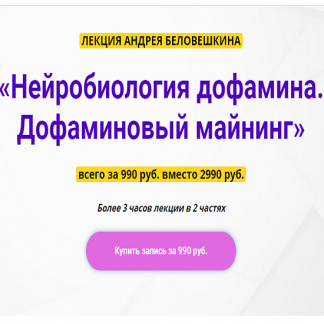 [Андрей Беловешкин] Нейробиология дофамина. Дофаминовый майнинг (2020)