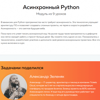 [Devman] [Александр Зеленяк] Асинхронный Python (2020)