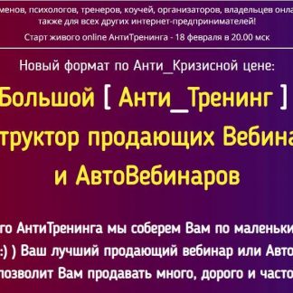 [Константин Артемьев] Большой [Анти_Тренинг] Конструктор продающих Вебинаров и АвтоВебинаров (2019)