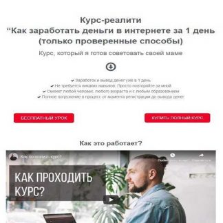 Курс-реалити "Как заработать деньги в интернете за 1 день (только проверенные способы)" (2019)
