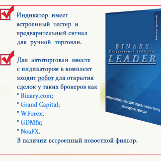 [MarketTrade] Индикатор Binary LEADER + комплект для автоторговли