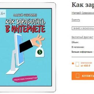[Матвей Северянин] Как заработать в Интернете