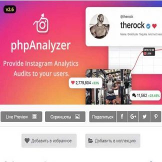 phpAnalyzer v2.6.12 – аналитика Instagram / аудит / инструмент статистики