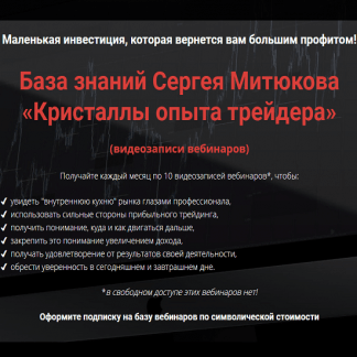 [Сергей Митюков] База знаний Сергея Митюкова - Кристаллы опыта трейдера (2020)