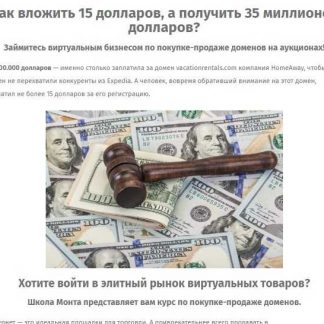 [Школа Монта] Интернет-бизнес на доменах (2019)