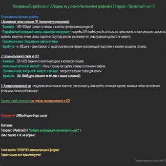 Слив схем заработка за 2900 руб.