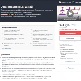 [Никита Сергеев] Организационный дизайн (2020)