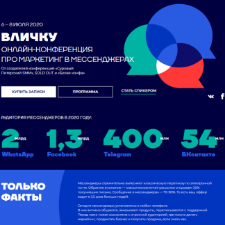 Вличку: онлайн-конференция про маркетинг в мессенджерах [от создателей «Суровый Питерский SMM»]