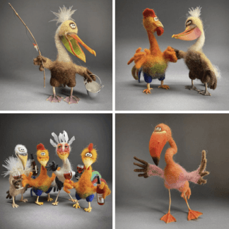 [Ирина Егорова] Суперкомплект: Фламинго + Венценосный журавль + Секретарь + Пеликан (2022)