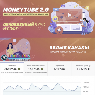 MoneyTube 2.0: новые методы заработка на YouTube-дорвеях и белых каналах (2022)