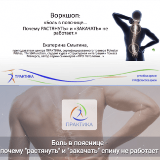 [Екатерина Смыгина] Боль в пояснице - почему "растянуть" и "закачать" спину не работает (2022) [Центр Практика]