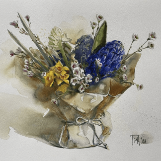 [lectroom][Мария Павлова] Весенний букет акварельными карандашами (2022)
