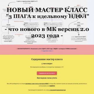 [Герасимов Дмитрий] 3 шага к идеальному НДФЛ в 1С (ВЕРСИЯ 2.0) (2023)