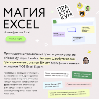 [Ренат Шагабутдинов] Магия Excel: Практикум. Новые функции Excel (2023) [МИФ.Курсы]