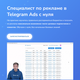 [OnStudy] Специалист по рекламе в Telegram Ads с нуля (2024) [С. Диденко, А. Боков, О. Дегтярева и др.][тариф "База"]