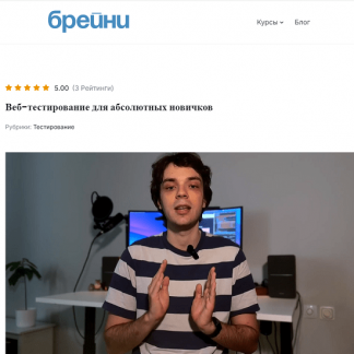 [Никита Кулаченков] Веб-тестирование для абсолютных новичков (2024) [brainy]
