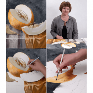 [Елена Базанова] Натюрморт с дыней: урок акварельной живописи (2024) [lectoroom]