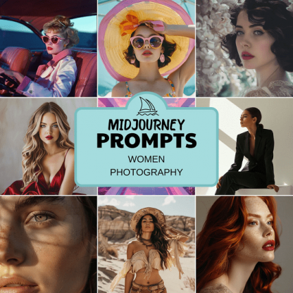 [CreativePromptsStore] Midjourney Prompts Woman Photography. Фотореалистичные промпты ярких девушек (2024)