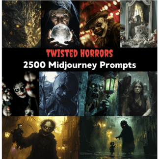 [ChillaxDesignsArt] Готический кошмар: 2500 жутких промптов для Midjourney (2025)
