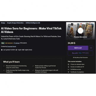 [Эннахат Аюб] Ai Video Sora для начинающих : Создавайте вирусные видеоролики TikTok Ai (2025) [Udemy]
