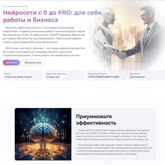 [МГУТУ][Алексей Борисов, Дмитрий Донской] Нейросети с 0 до Pro: для себя, работы и бизнеса (2024) [тариф Онлайн]