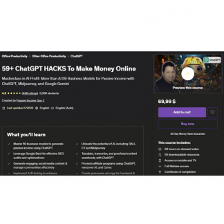 [Поколение пассивного дохода Z] 59+ взломов ChatGPT для заработка денег в интернете (2025) [Udemy]