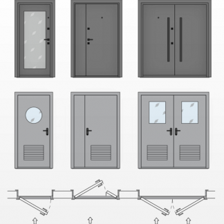[Иван Зылёв] Двери. Параметрические семейства Revit (2024) [INT Lines]