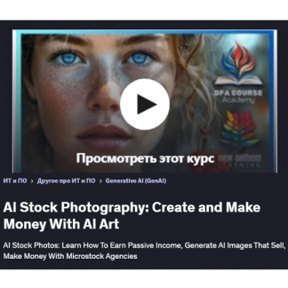 [Krystian Wojtarowicz] ИИ стоковые фотографии: Создавайте и зарабатывайте деньги с помощью искусственного интеллекта (2025) [Udemy]