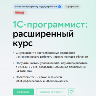 [Матвей Серёгин, Антон Чаусов, Андрей Чередников] 1C-программист: расширенный курс (11.2023 - 03.2025) [Нетология]