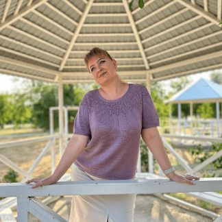 [Юлия Быченко] Футболка с круглой кокеткой (2025)