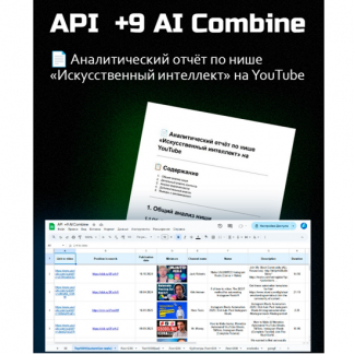 [Антон Богатушин] Google-таблица (API +9 AI Combine) + Аналитический отчёт по нише «ИИ» (2025)