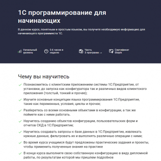 [Василий Еремин] 1С программирование для начинающих (2025) [Stepik]