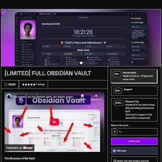 [MHMD] Full obsidian vaul. Хранилище (2025) [gumroad] [Obsidian]