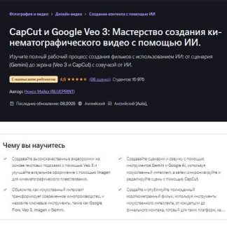 [Nonso Michael] CapCut & Google Veo 3: Мастерство кинематографического ИИ видео (2025) [Udemy]