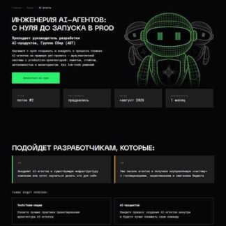 [Дмитрий Антипов] Иженерия AI-агентов: с нуля до запуска в prod (2026) [balun.courses]