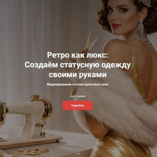 [Галия Злачевская] Ретро как люкс: создаём статусную одежду своими руками (2026) [Тариф Мастер]