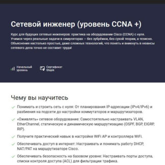 [Никита Богуславский] Сетевой инженер (уровень CCNA +) (2026) [Stepik]