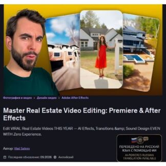 [Влад Сатеев] Мастер-монтаж видео в сфере недвижимости: Premiere и After Effects (2026) [Udemy]